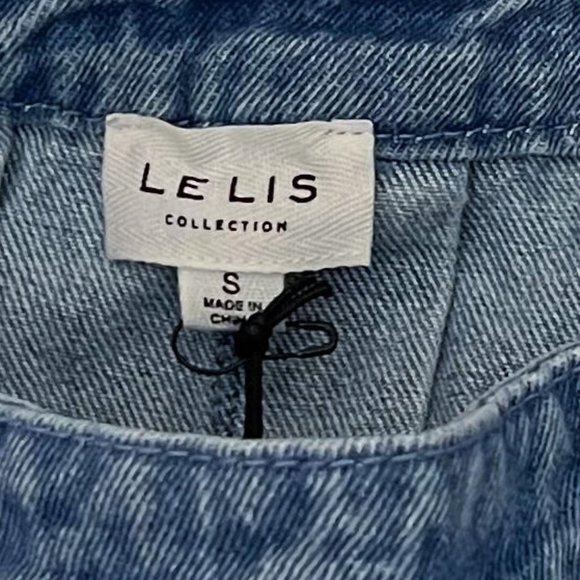 Lelis Demin Pleat Detail Side Zip Mini Skirt NEW WITH TAGS - Picture 4 of 7